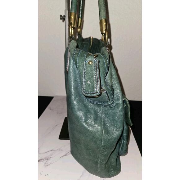 Coach Kristen Teal Leather Hobo Bag 14223 - Picture 6 of 15